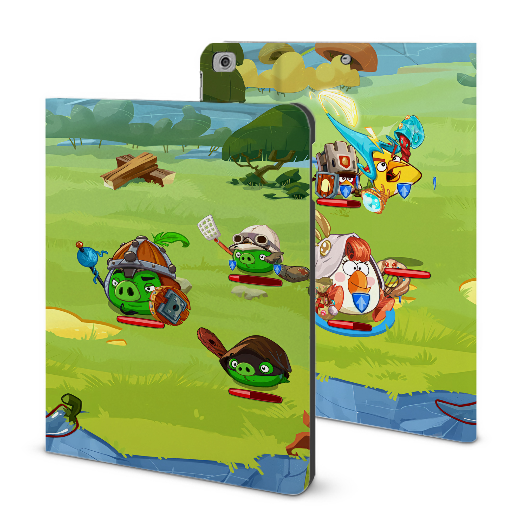 （画像用） Angry Birds アングリーバード IPad ケース ブック型 PUレザー TPU 耐衝撃 軽量 薄型 ペン収納なし 全面保護 IPad 各モデル対応